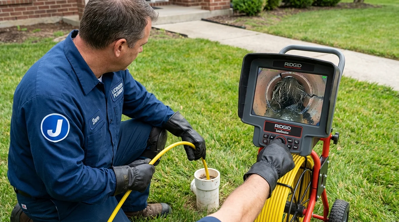 Sewer camera inspection being performed by Johns Plumbing LLC in Golden