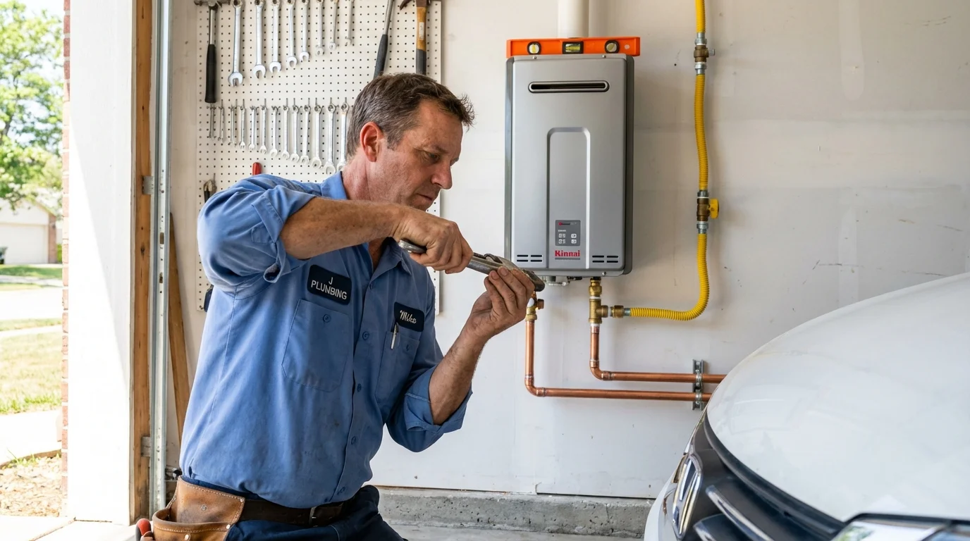 Tankless water heater installation by a Johns Plumbing LLC plumber in Golden